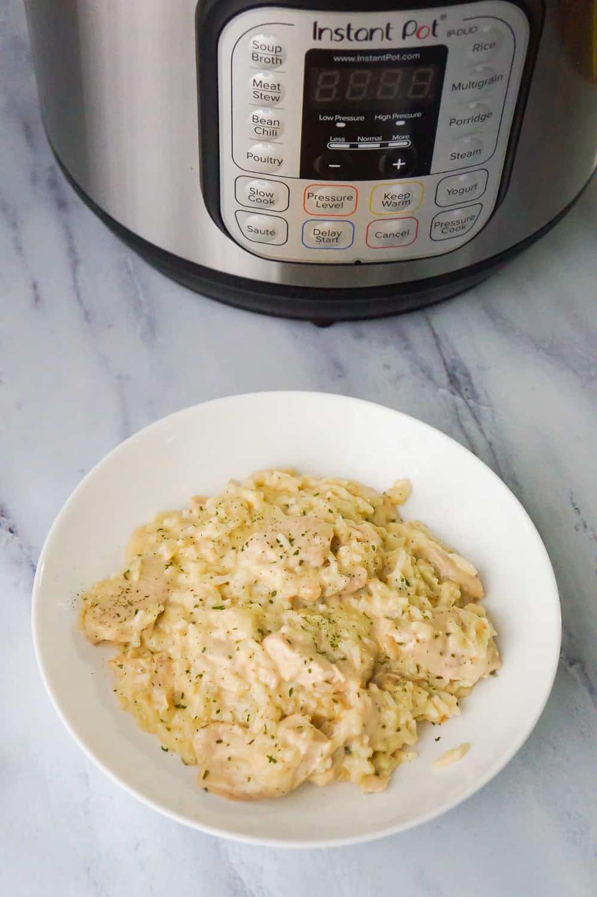 Instant Pot Garlic Parmesan Chicken and Rice Perfect for Busy Weeknights