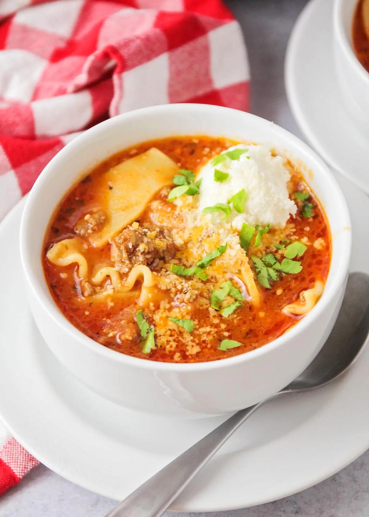 Instant Pot Lasagna Soup - Delicious Warm One Pot Meal Prep Recipe