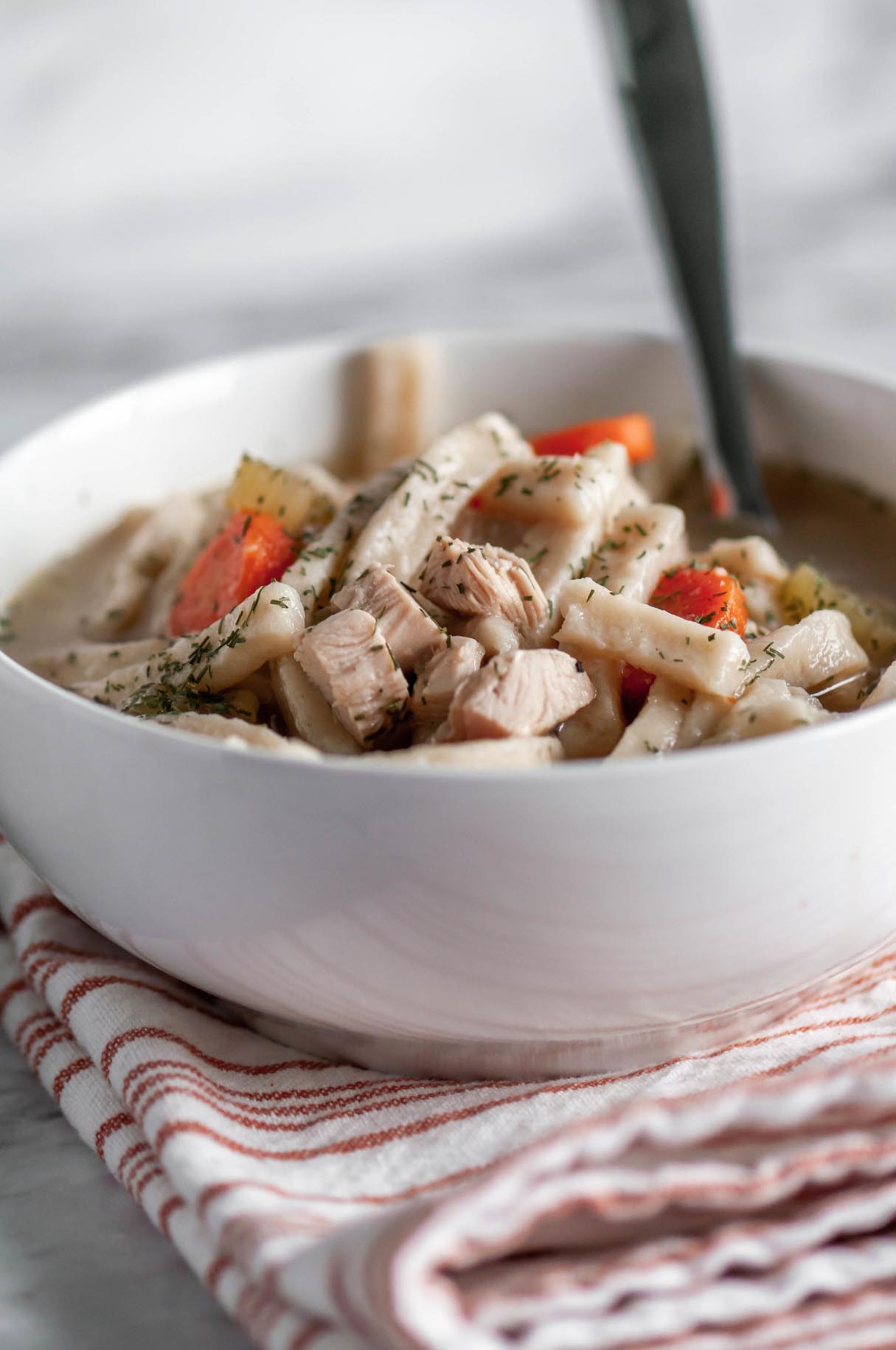 Instant Pot Turkey and Noodles for Thanksgiving Dinner
