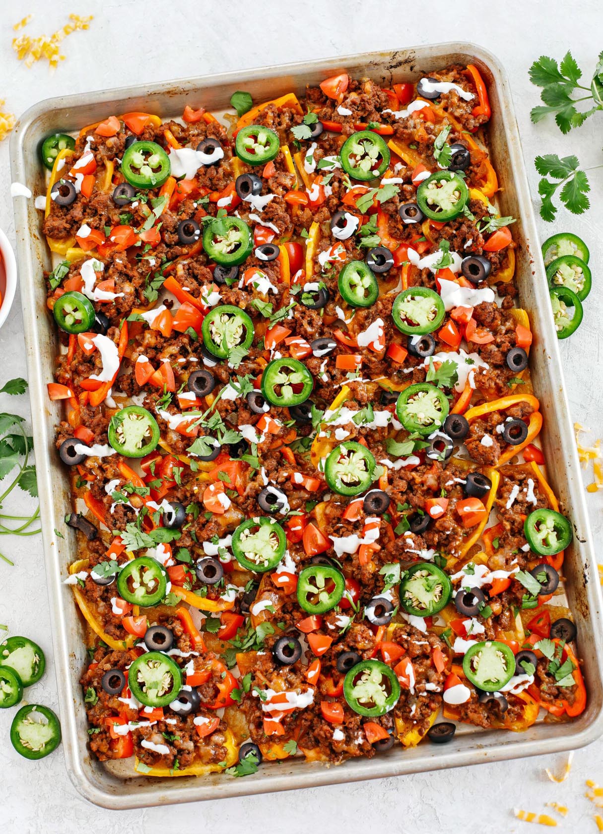 Vegetarian Mini Bell Pepper Nachos