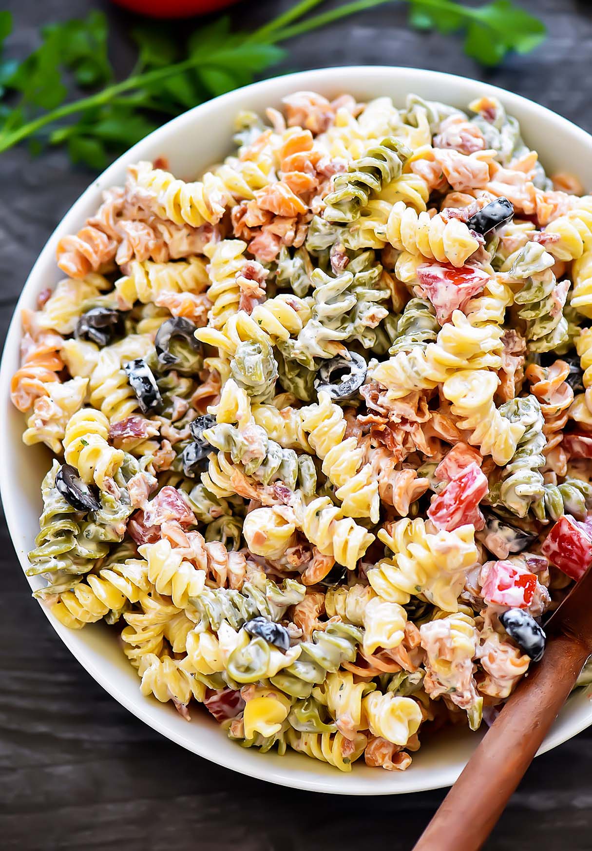 Bacon Pasta Salad with Creamy Ranch Dressing