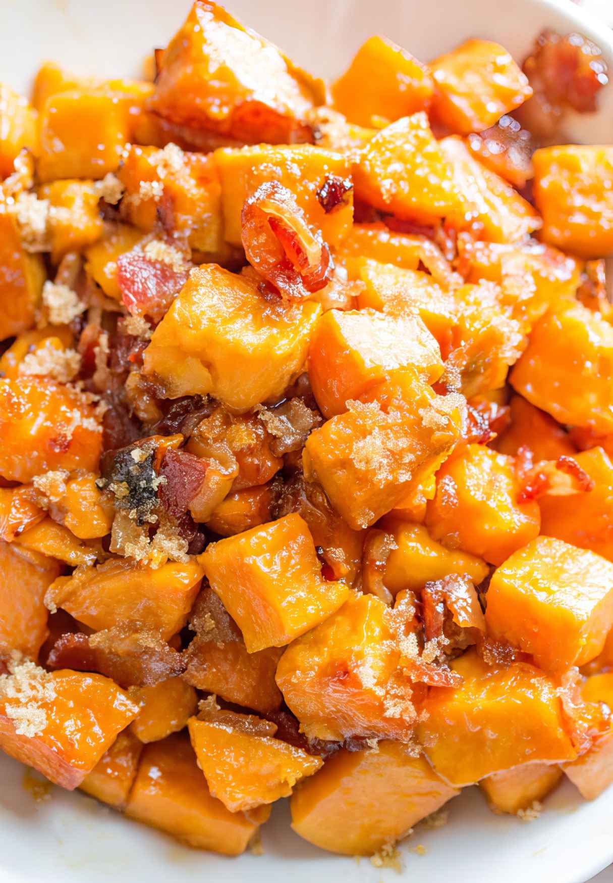 Brown Sugar Bacon Roasted Sweet Potatoes
