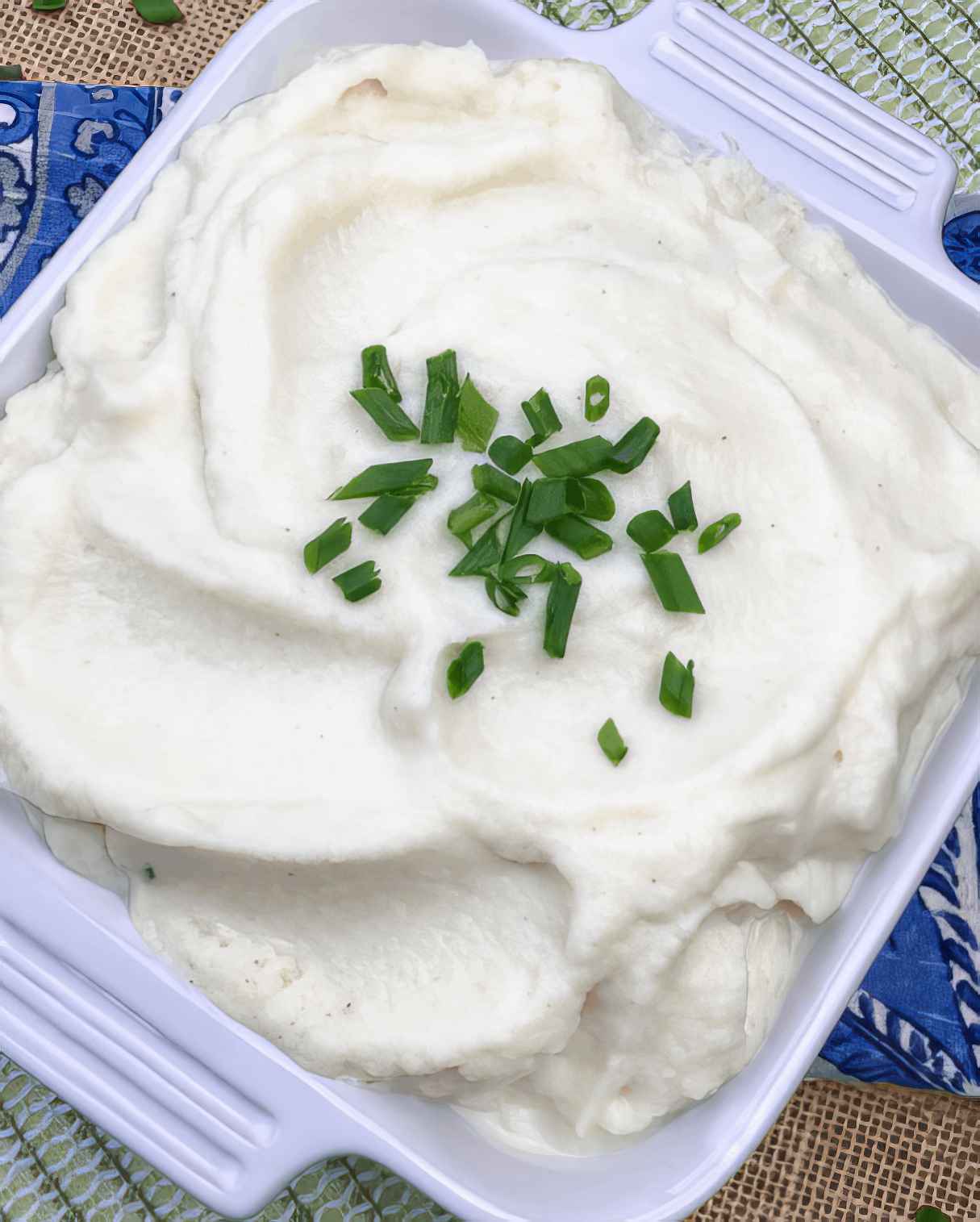 Garlic and Chive Cauliflower Mash for Thanksgiving