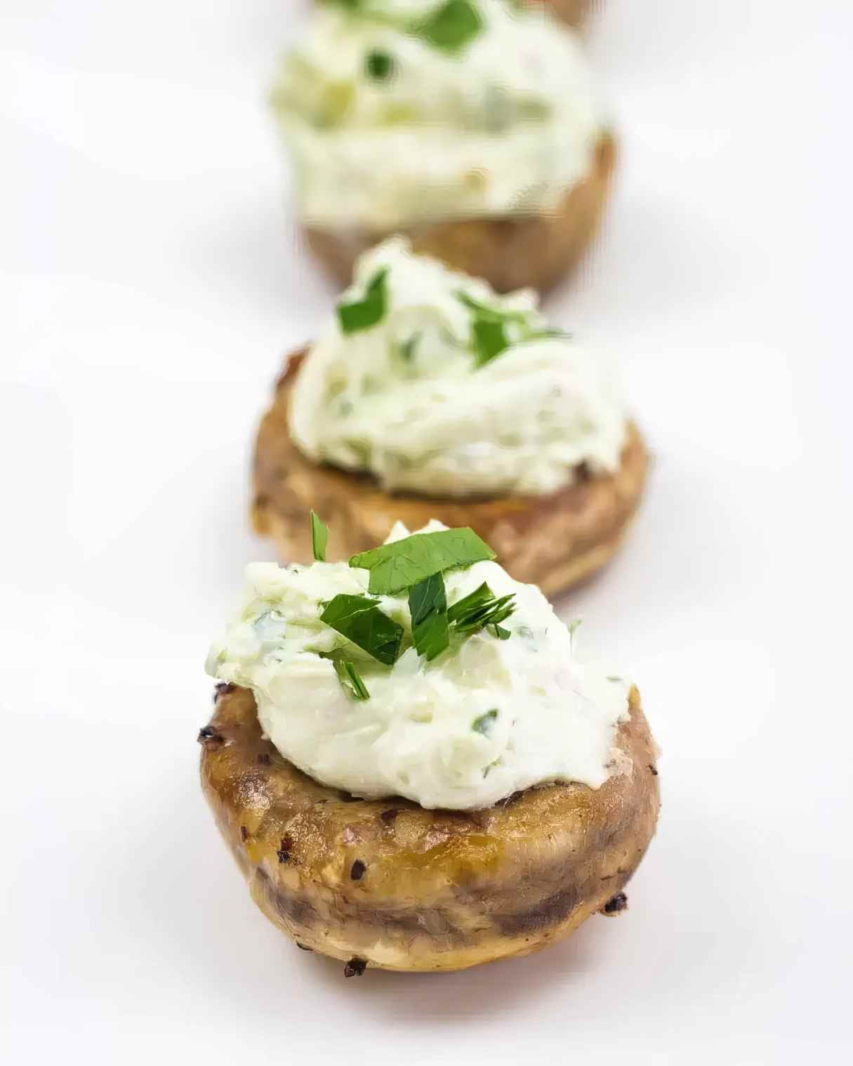 Green Goddess Stuffed Mushrooms