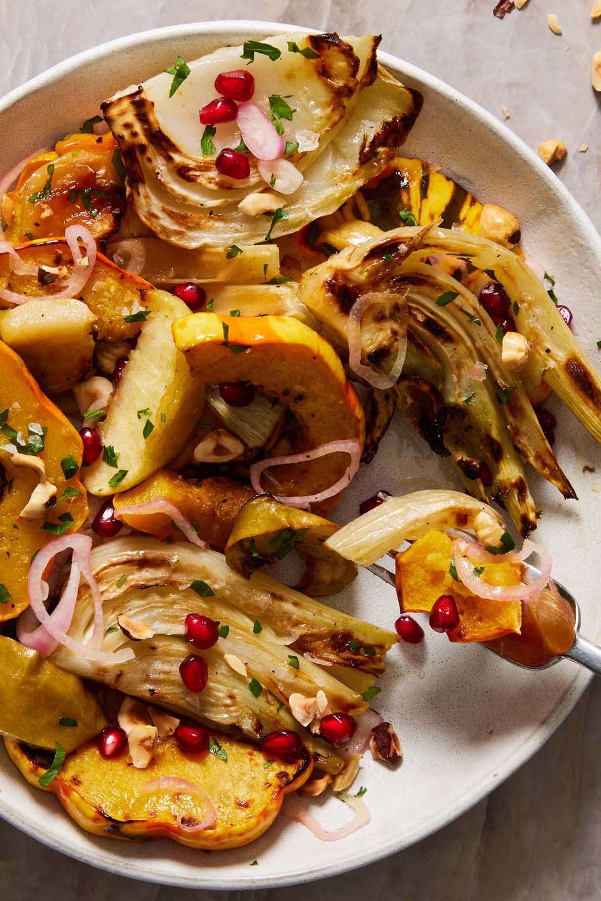 Roasted Fennel With Delicata Squash with Shallot & Apples