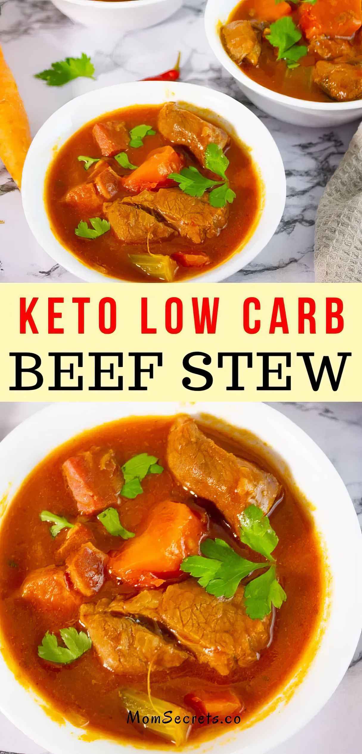 Keto Low Carb Beef Stew Fall Dinner Recipe