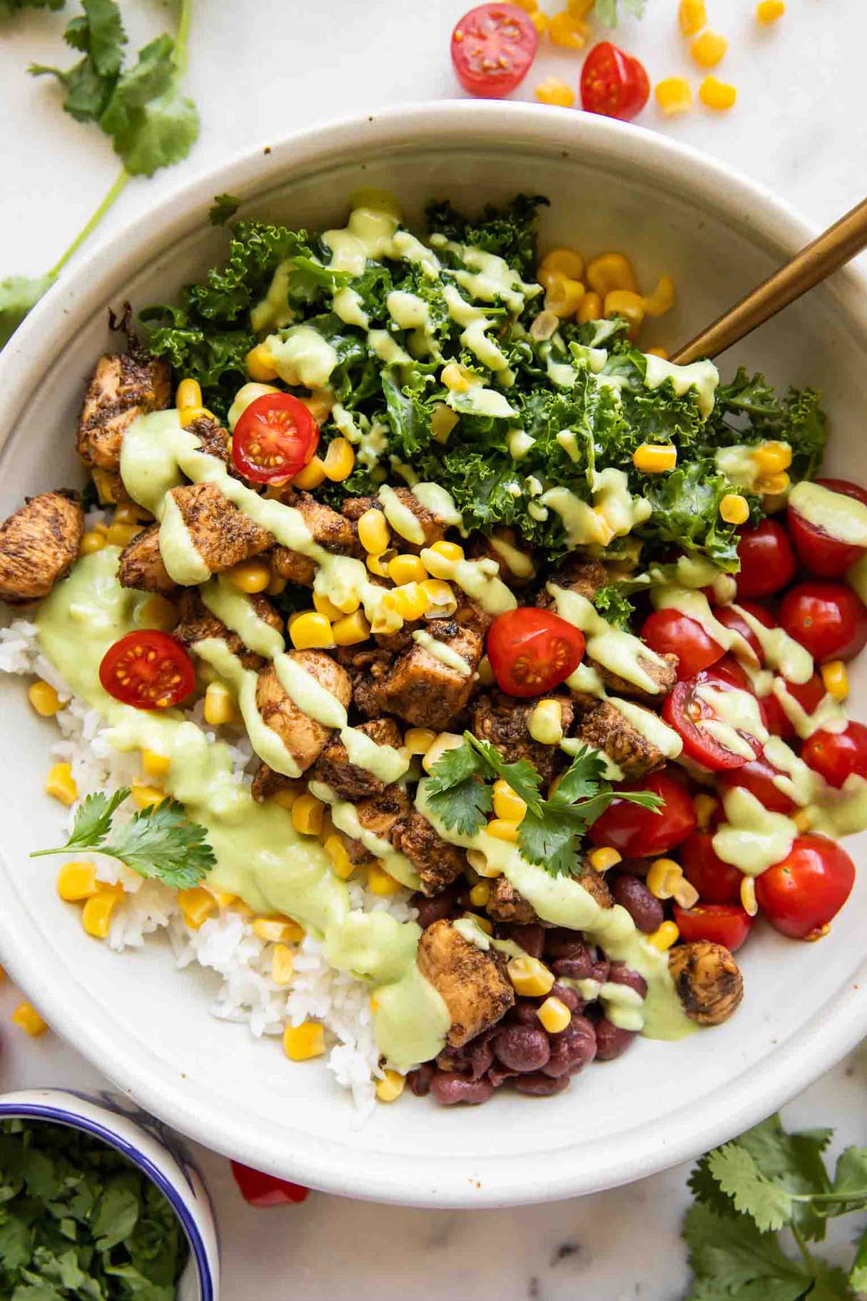 Meal Prep Southwest Chicken Burrito Bowls
