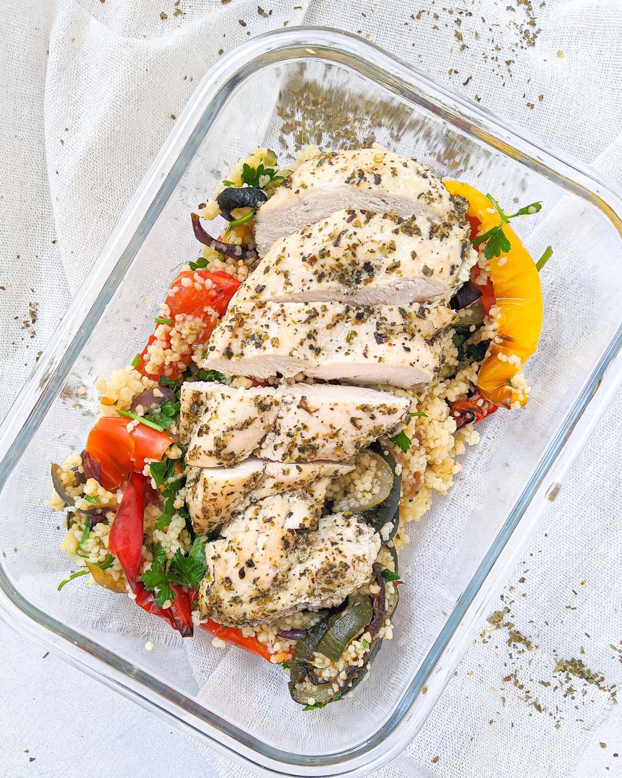 Try Baked Herb Chicken Breasts with Couscous Meal Prep