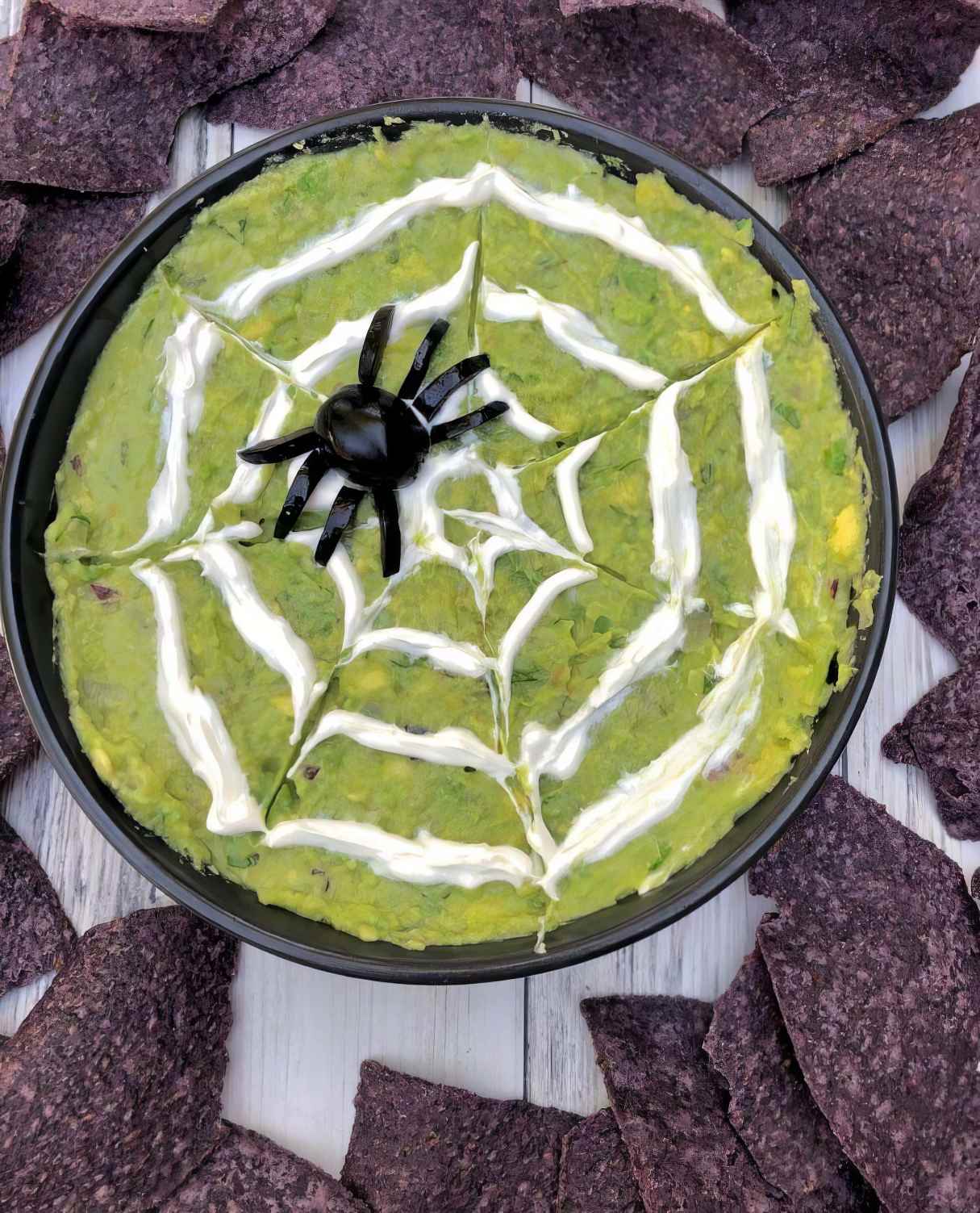 Best Vegan Halloween Spider Guacamole