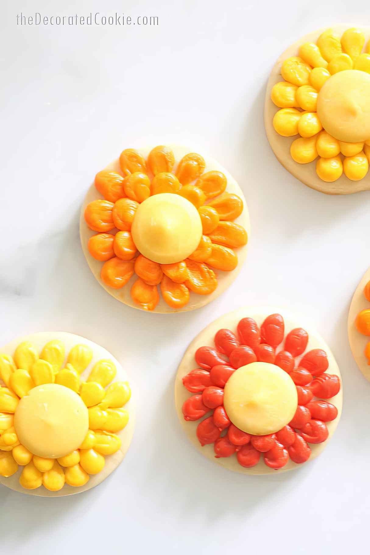 Piped Flower Cookies