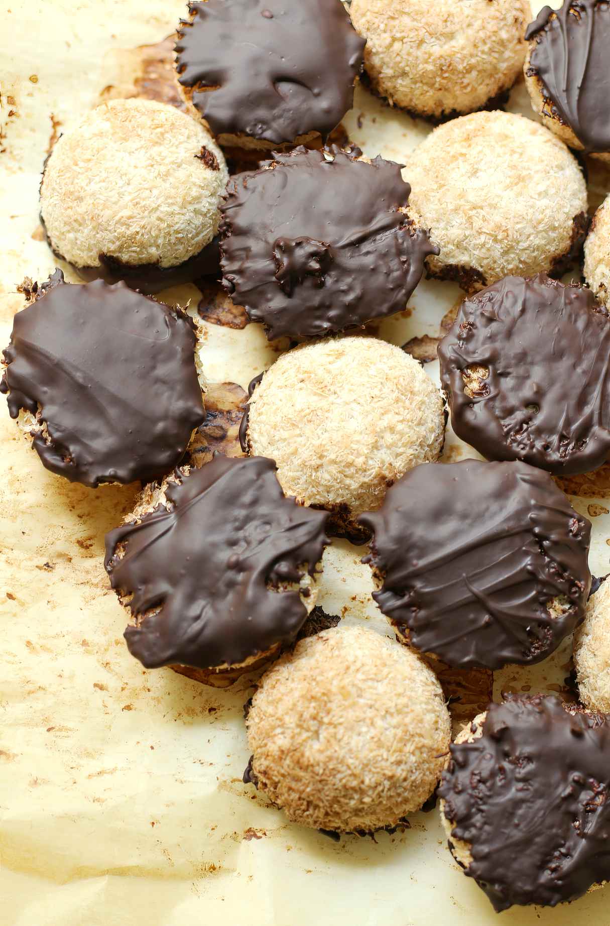 Chocolate-Dipped Coconut Macaroons