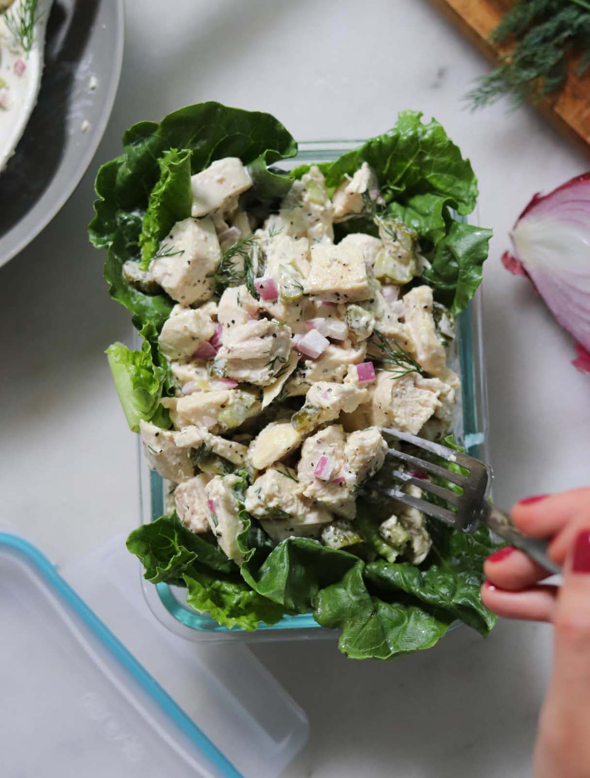 Dill Pickle Chicken Salad (Whole30, Low Carb)