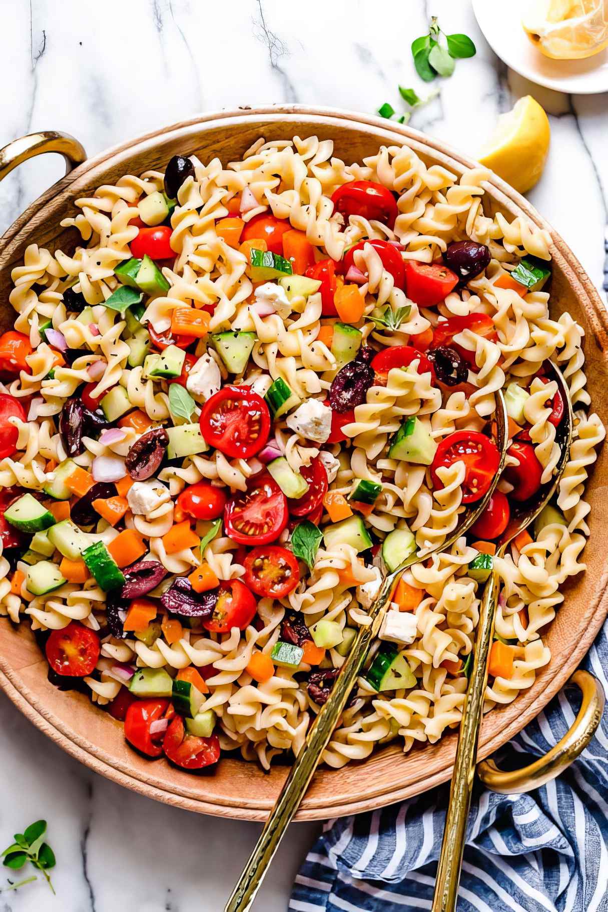 Greek Vegan Pasta Salad