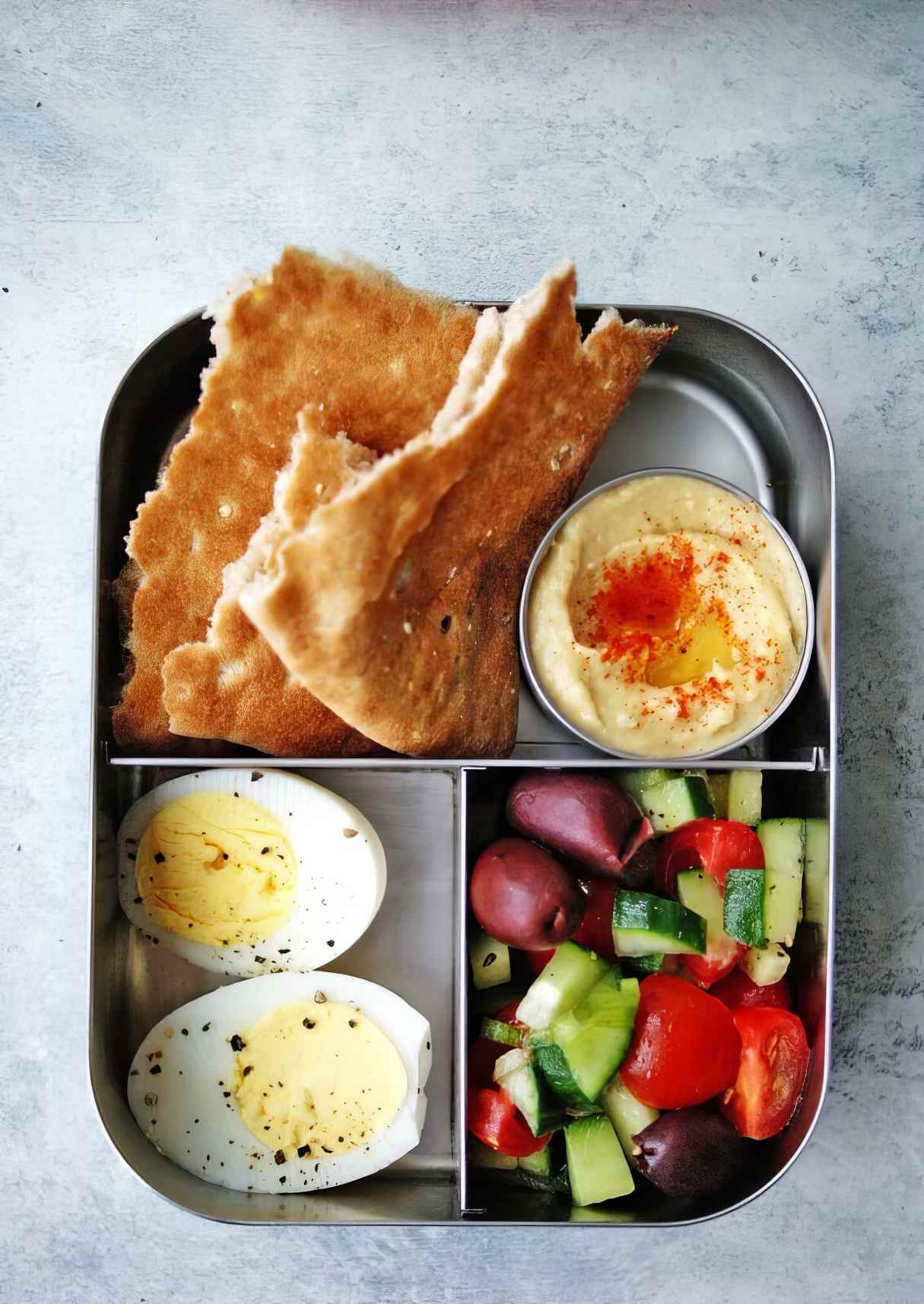 Healthy Israeli Breakfast Bento Box – 7 Ingredients