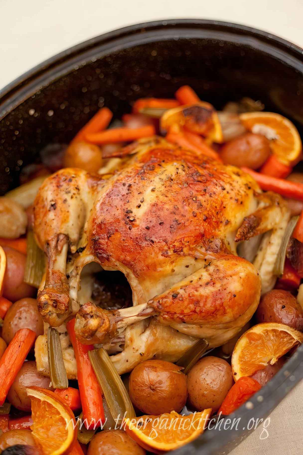 Roasted Apricot Chicken with Herbs de Provence - An Organic Kitchen Favorite