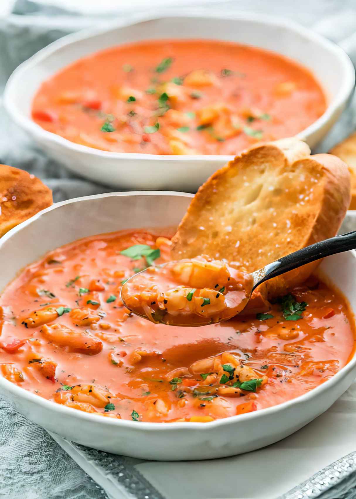 Brazilian High-protein Shrimp Soup with Fresh Veggie and Herb