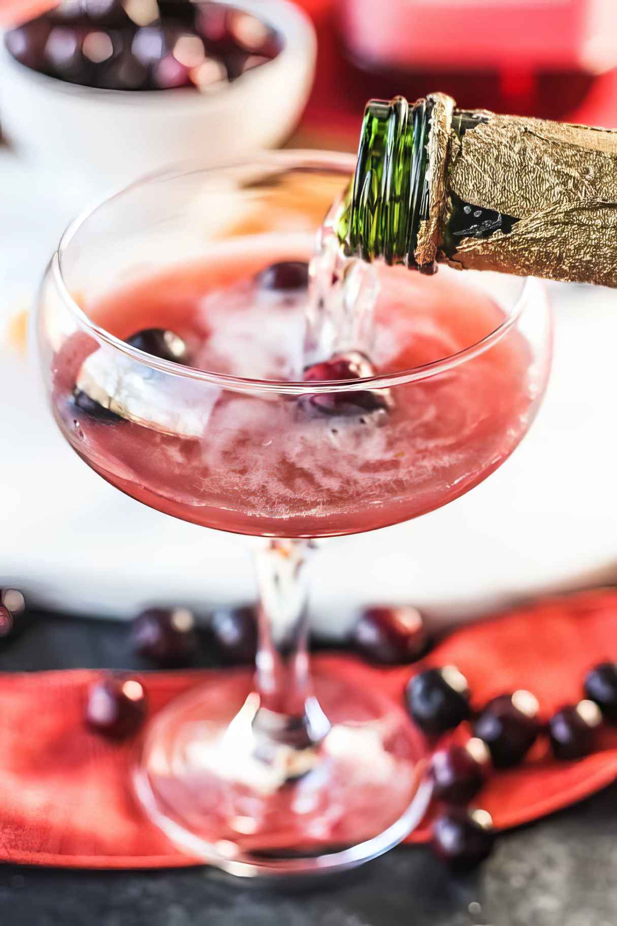 Cranberry Mimosa with Orange