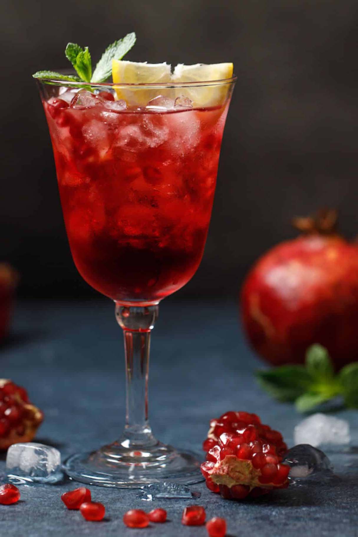 Cranberry Pomegranate Citrus Mocktail (Sugar-Free)