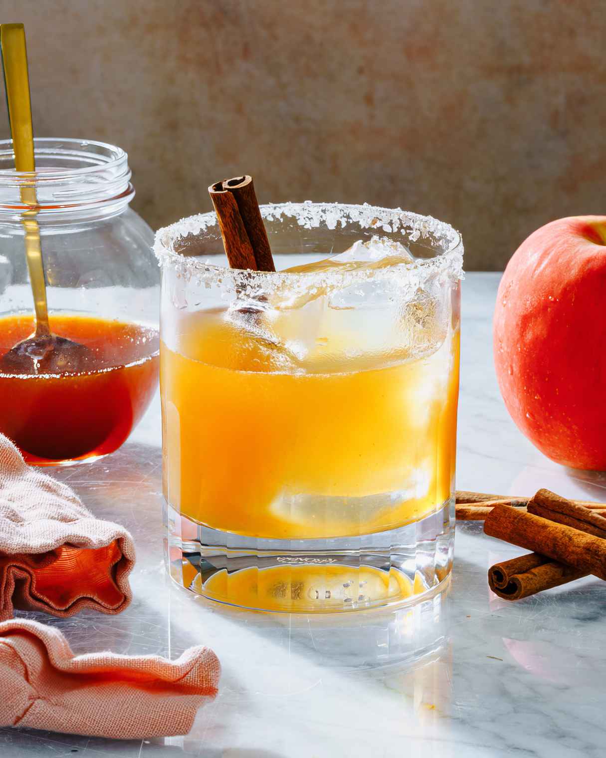 Fall Margarita with Spiced Apple Cider Syrup - Top Thanksgiving Cocktail!