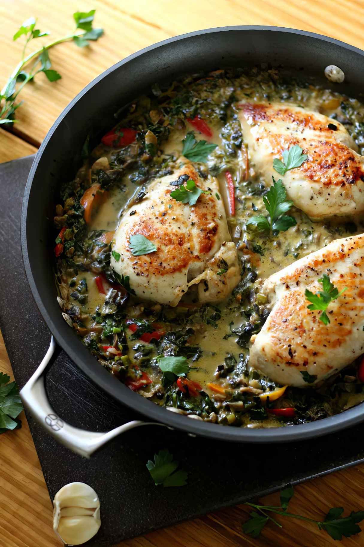 Smothered Creamy Skillet Chicken