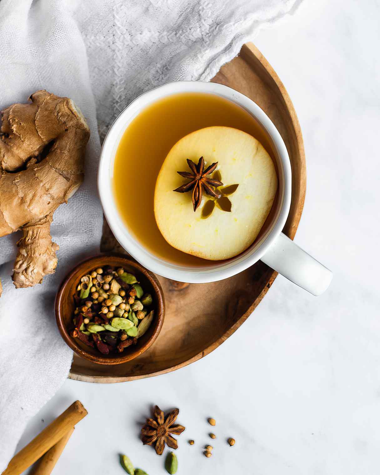 Wassail with Sugar-Roasted Apples, Brandy and Spice
