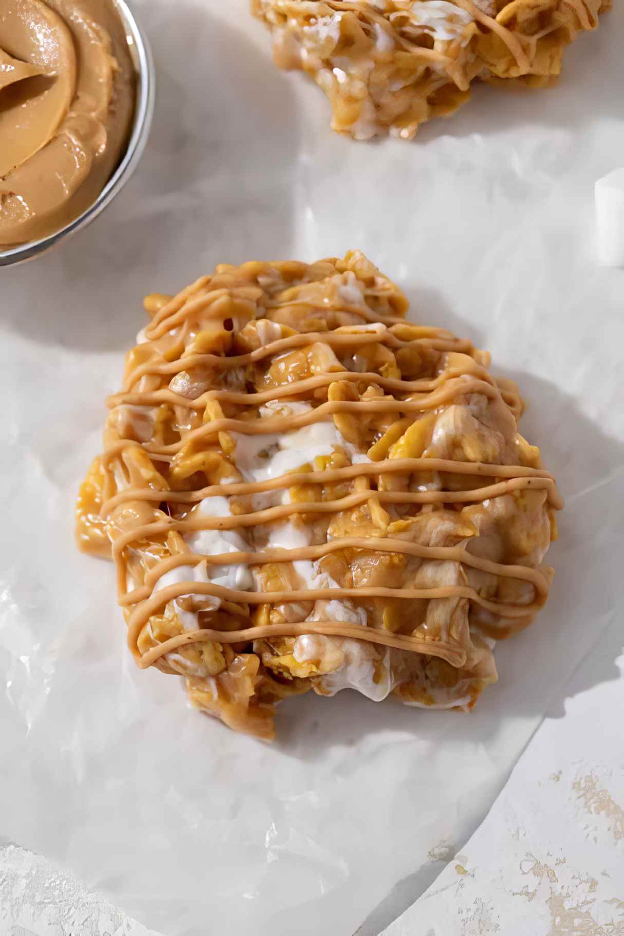 Crumbl Marshmallow Peanut Butter Cornflake Cookies