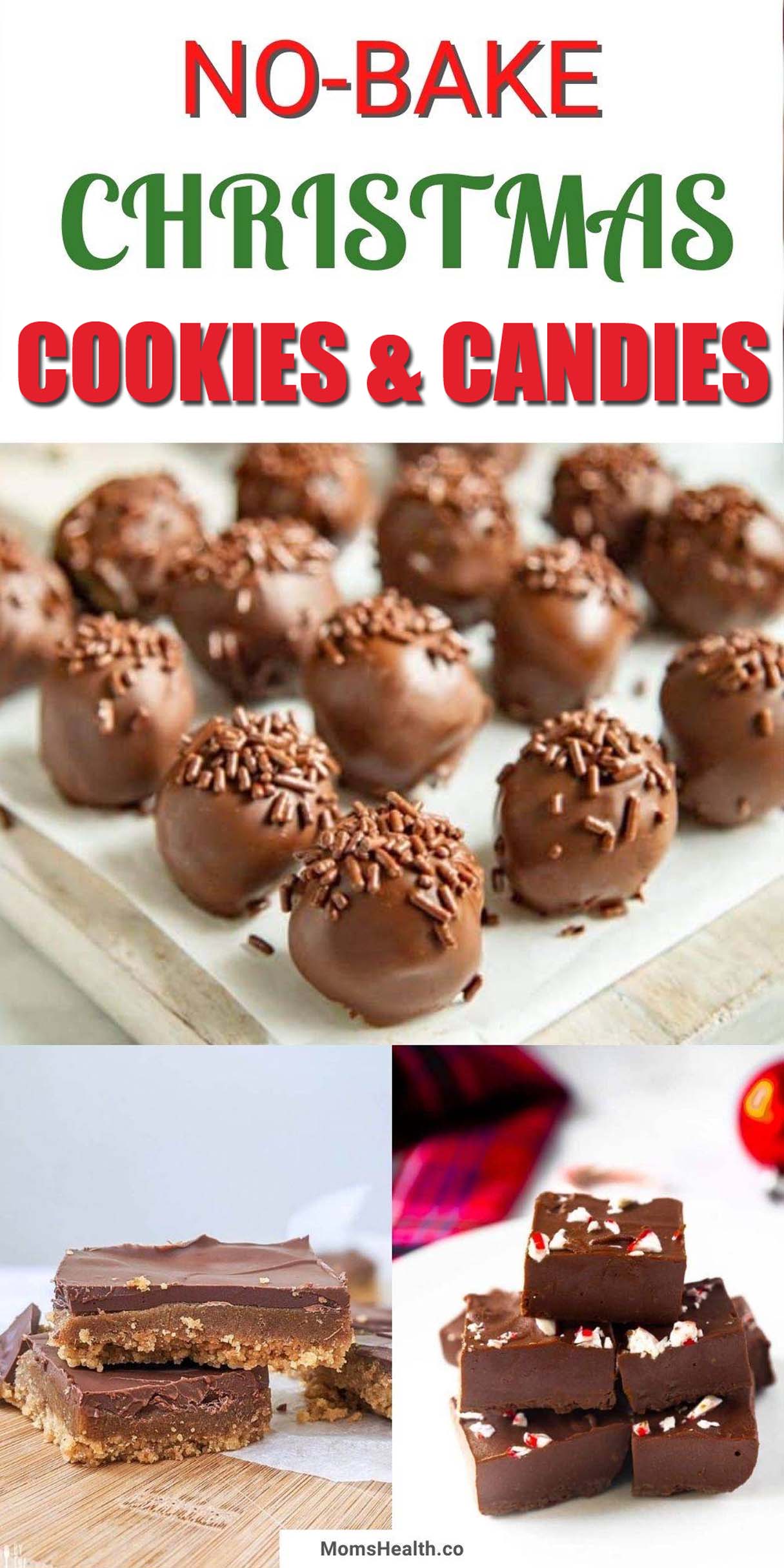 Festive Homemade No-bake Christmas Cookie and Candy Recipes