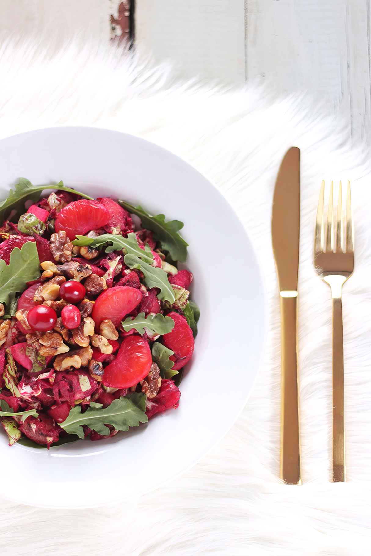 Festive Vegan Salad With Cranberry Dijon Vinaigrette