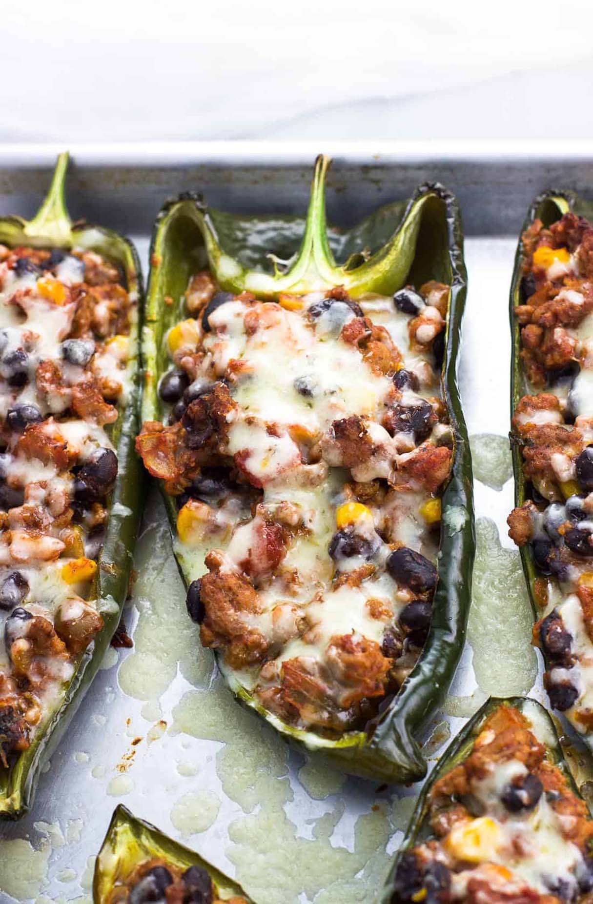 Healthy Stuffed Poblano Peppers
