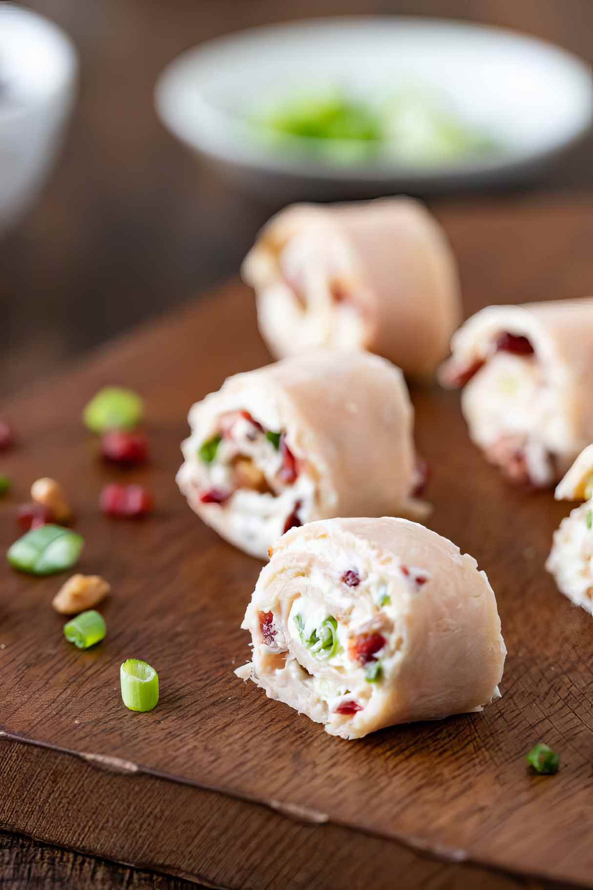 Healthy Turkey Roll-Ups with Cranberry and Pecan