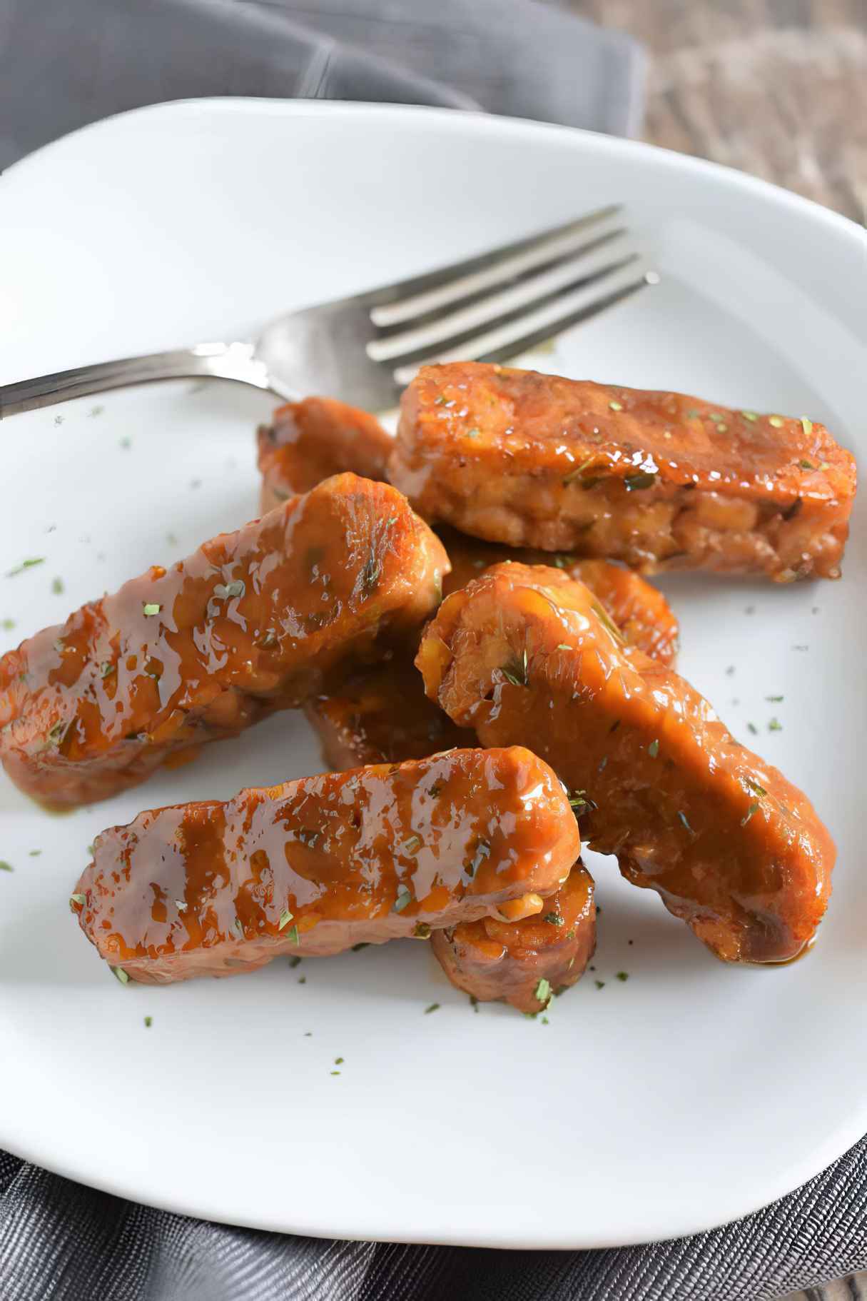 Maple Dijon Baked Tempeh [Vegan Tempeh Recipe for the Holidays]