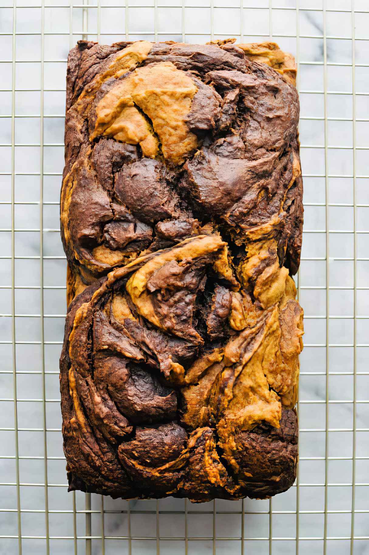 Marbled Chocolate Pumpkin Bread