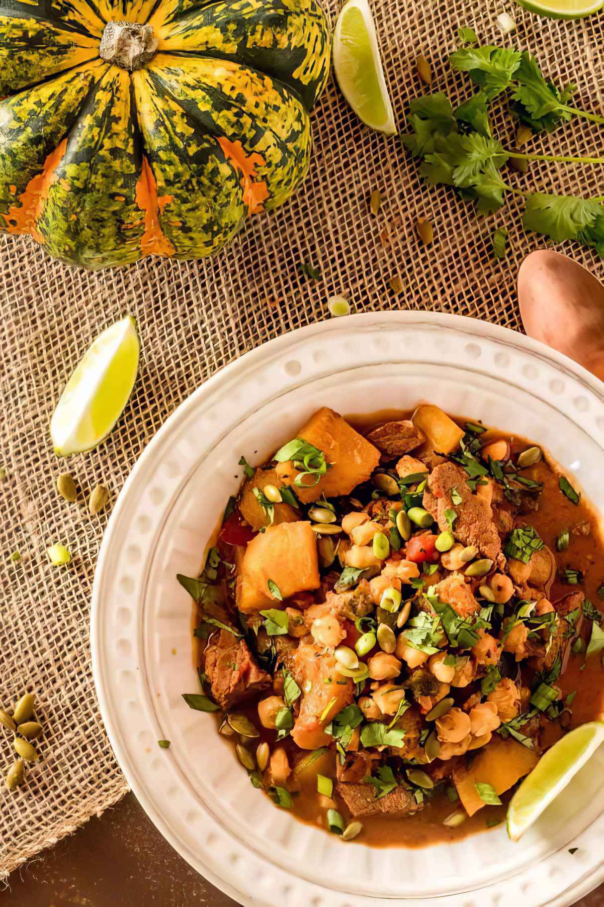 Mexican Pumpkin Stew with Pork and Hominy (Instant Pot or Stove Top)