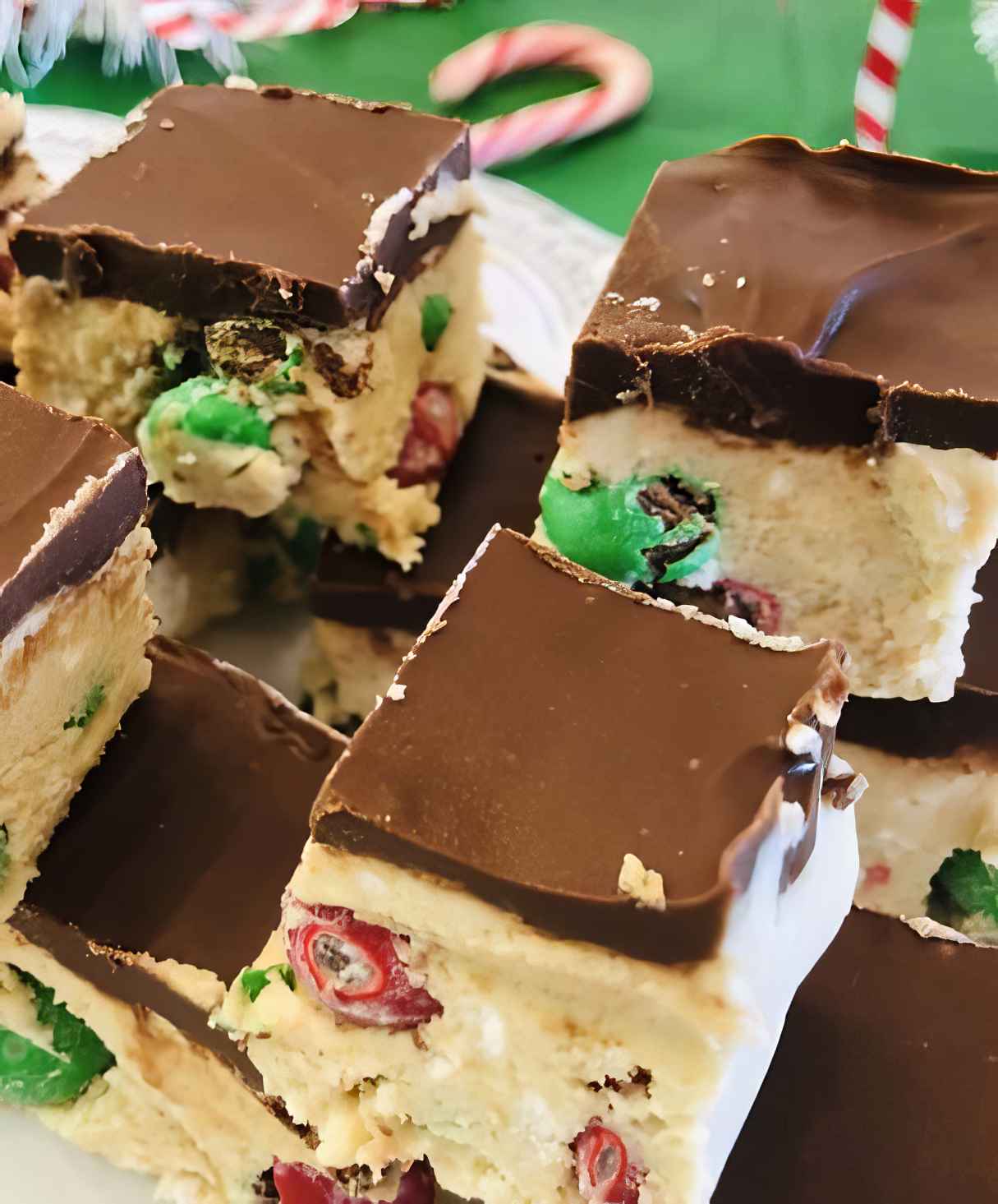 Peanut Butter M&M Cookie Dough Fudge