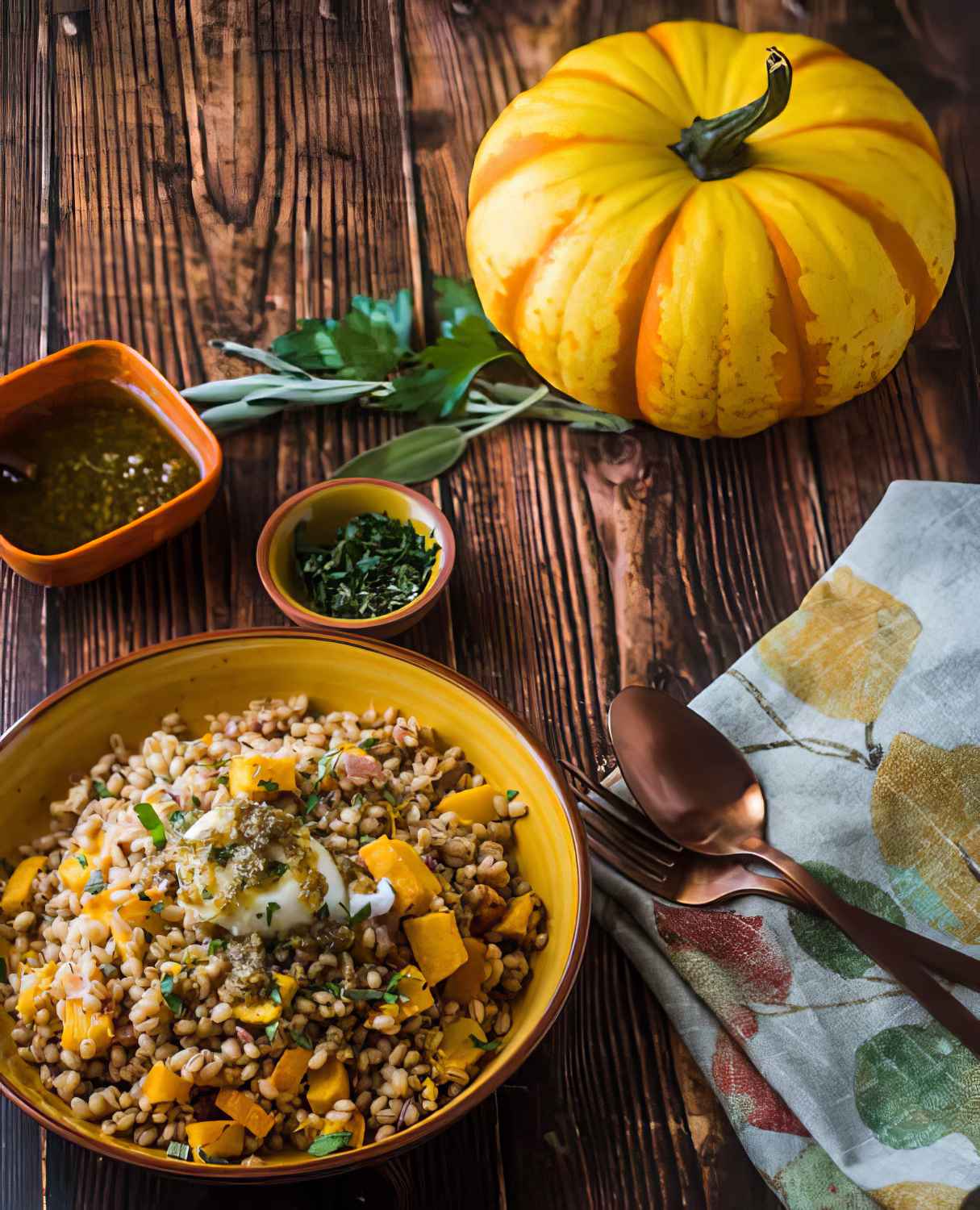 Pumpkin Barley Risotto
