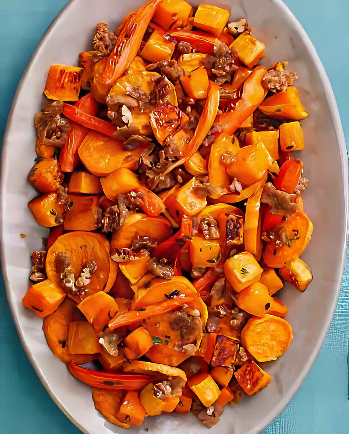 Roasted Vegetables with Pecan Crumble for Christmas Dinner