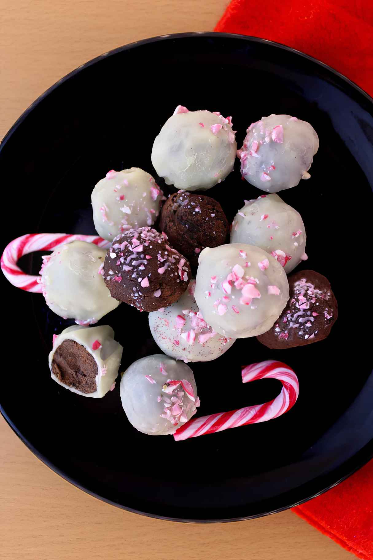 Vegan Candy Cane Truffles Recipe (Gluten free)