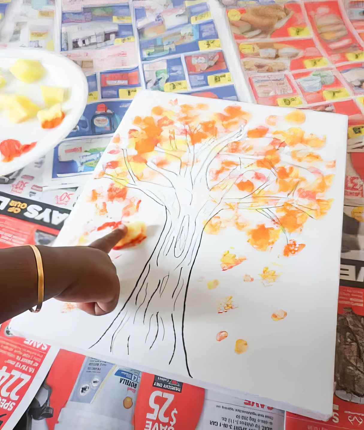 Autumn Tree Painting Sensory Craft for Kids