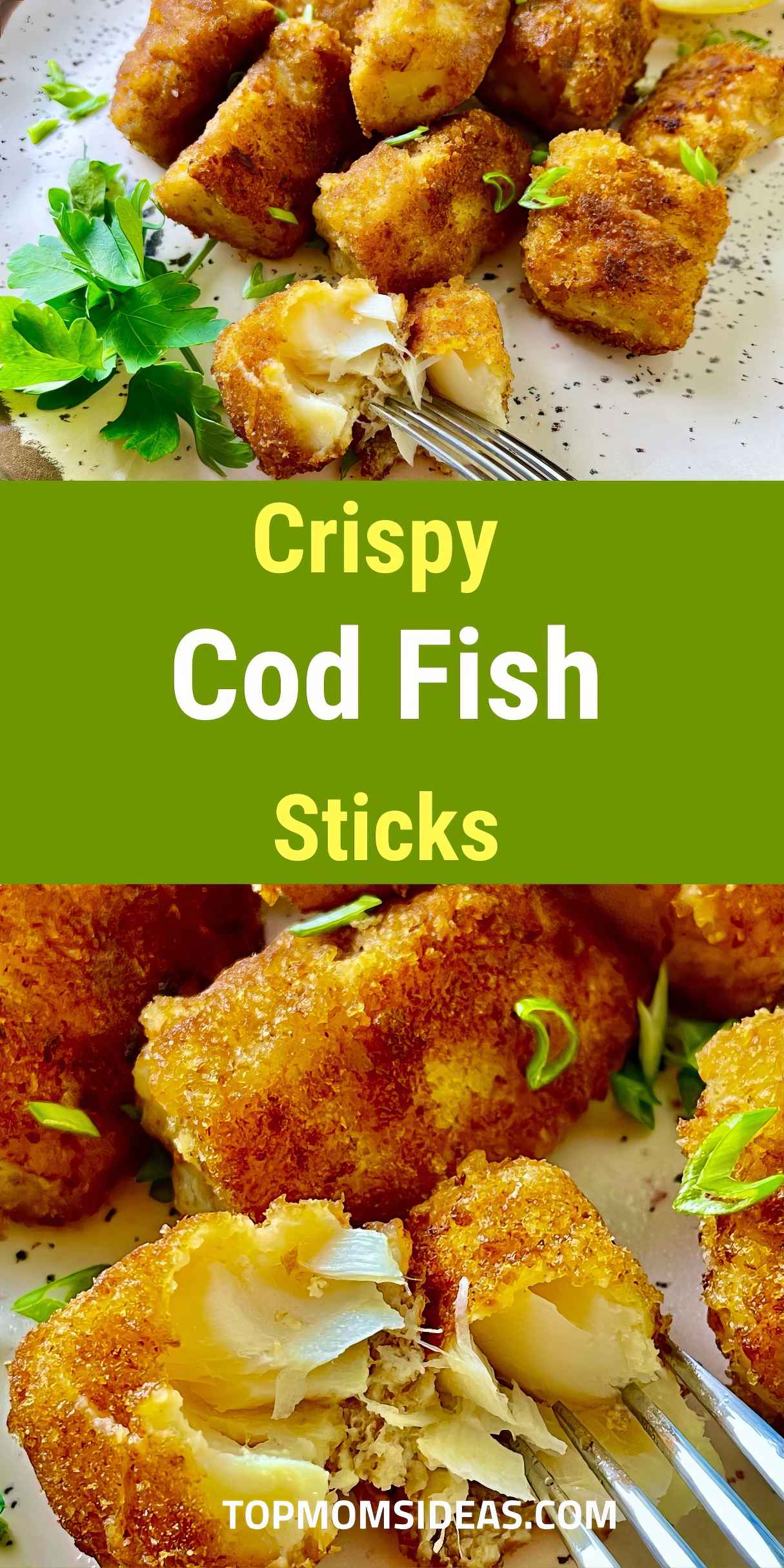 Crispy Fried Cod Fish Sticks