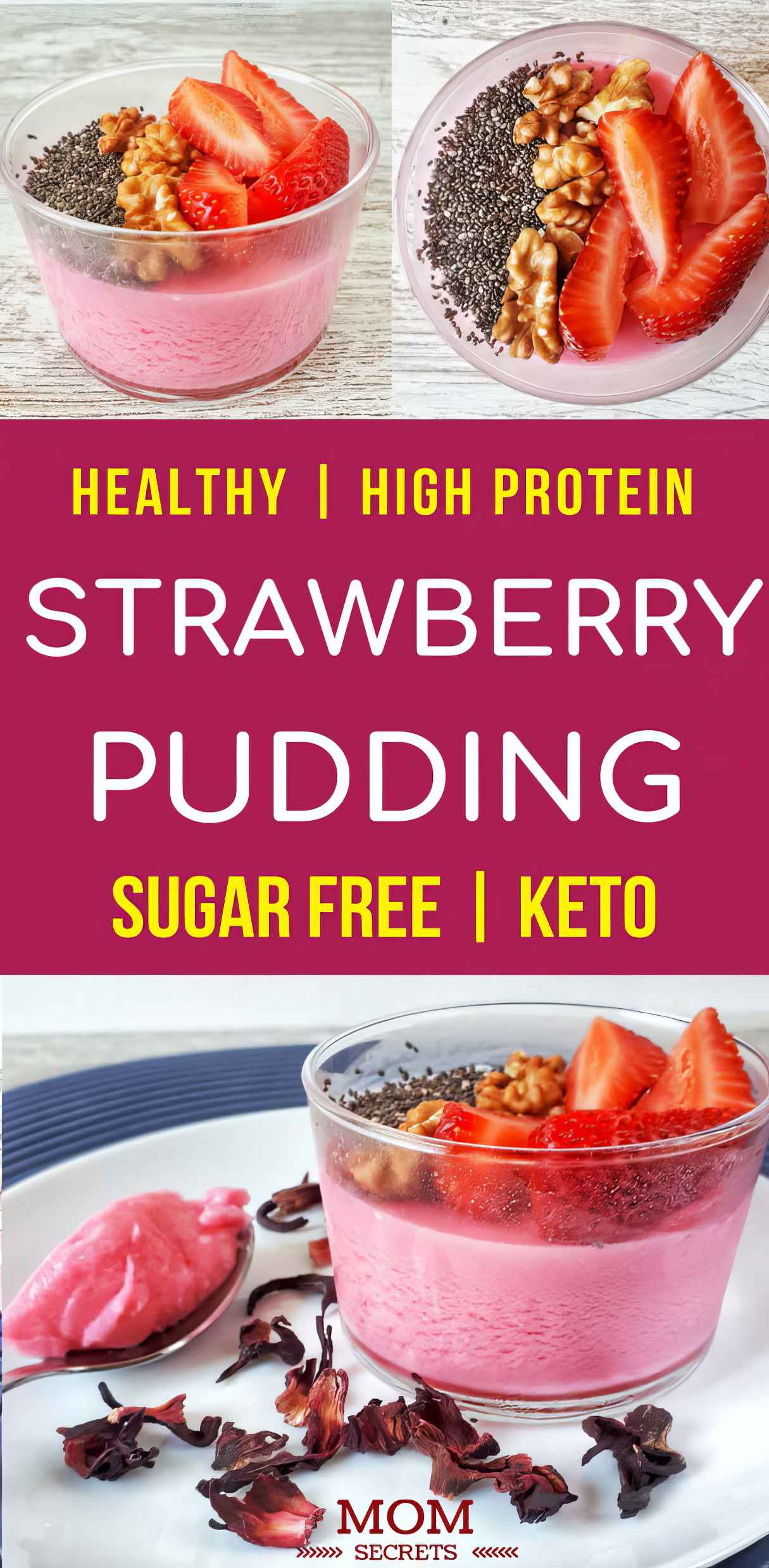 Low Carb & Easy Strawberry Pudding