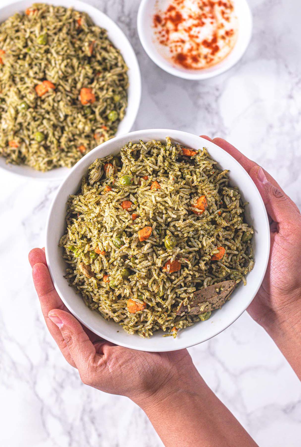 Palak Rice (Instant Pot Spinach Pulao)