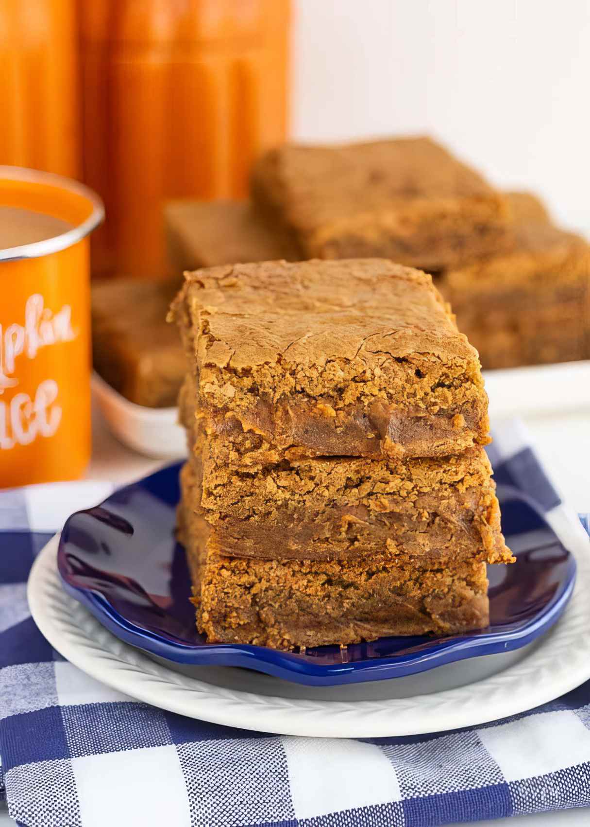 Pumpkin Blondies with Brownie Mix