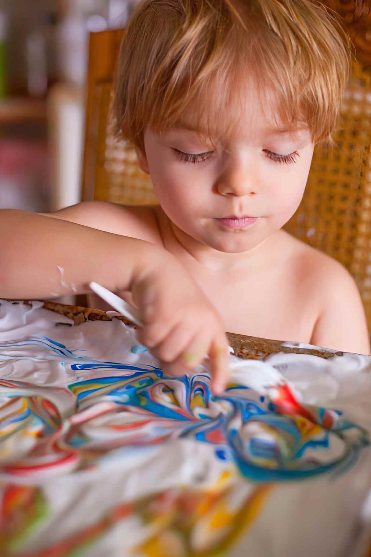 Shaving Cream Paint for Toddlers