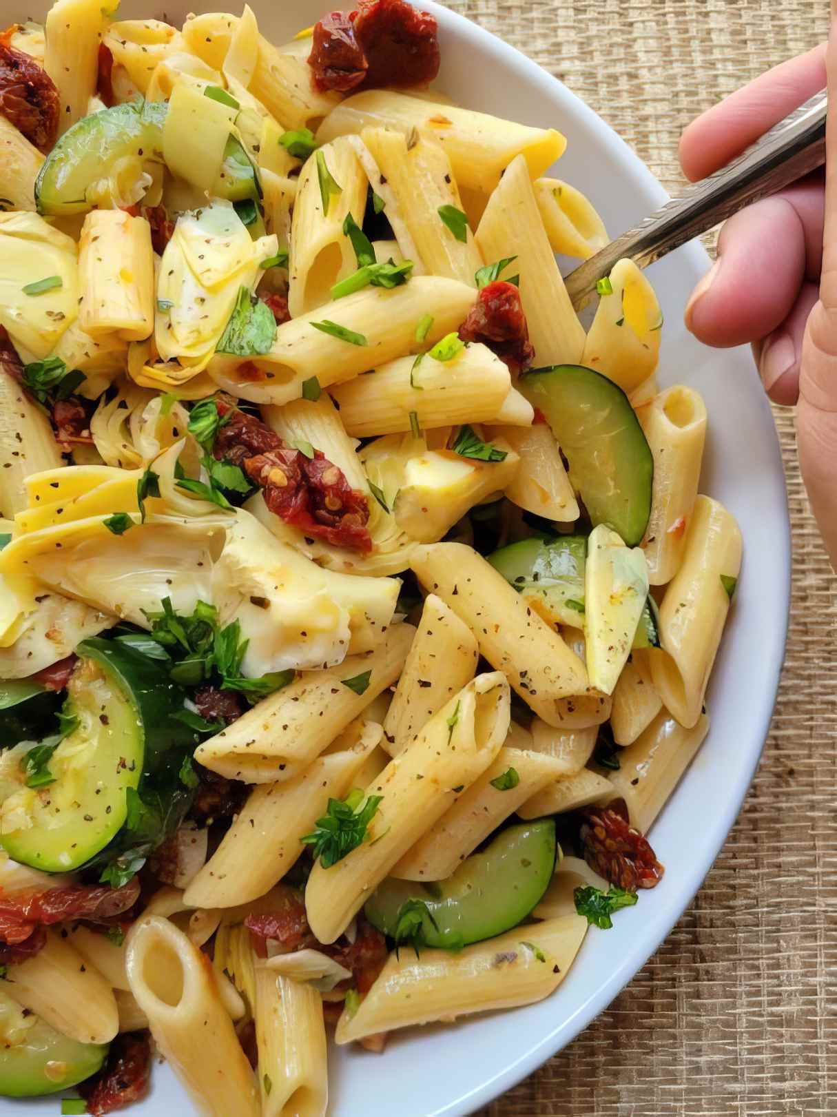 Vegan Artichoke Summer Pasta Salad – Conflicted Vegan