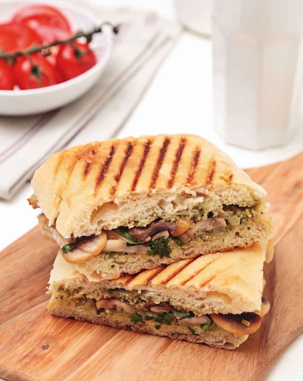 Vegan Mushroom & Pesto Panini Recipe