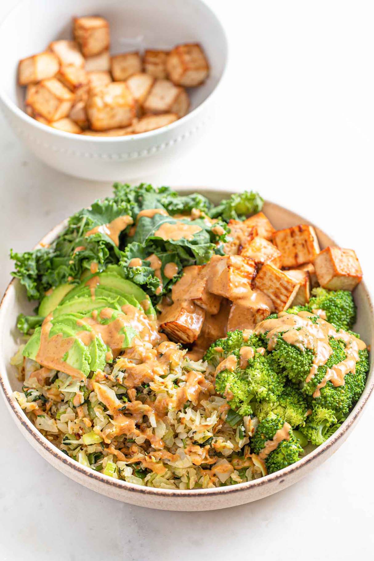 Low-Carb Vegan Dinner Bowl - Keto & Vegetarian Dinner Idea