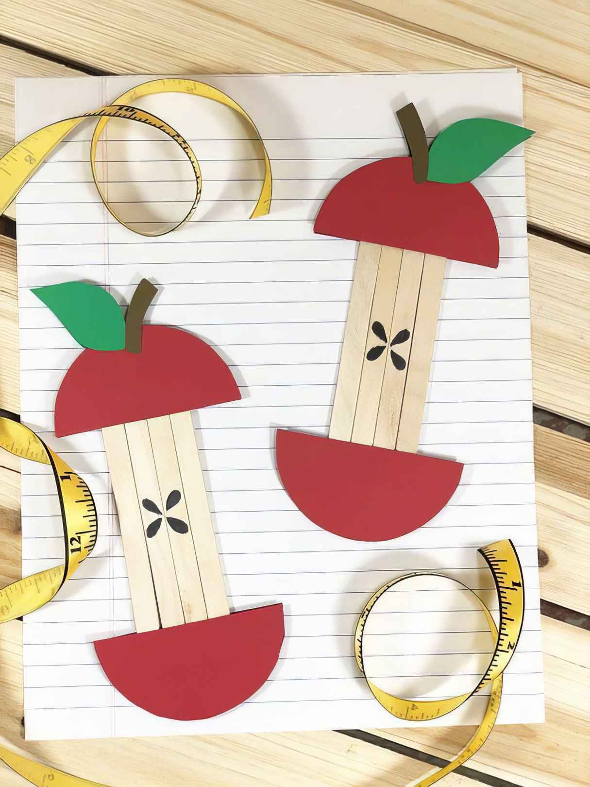 Cute Apple Popsicle Stick Craft