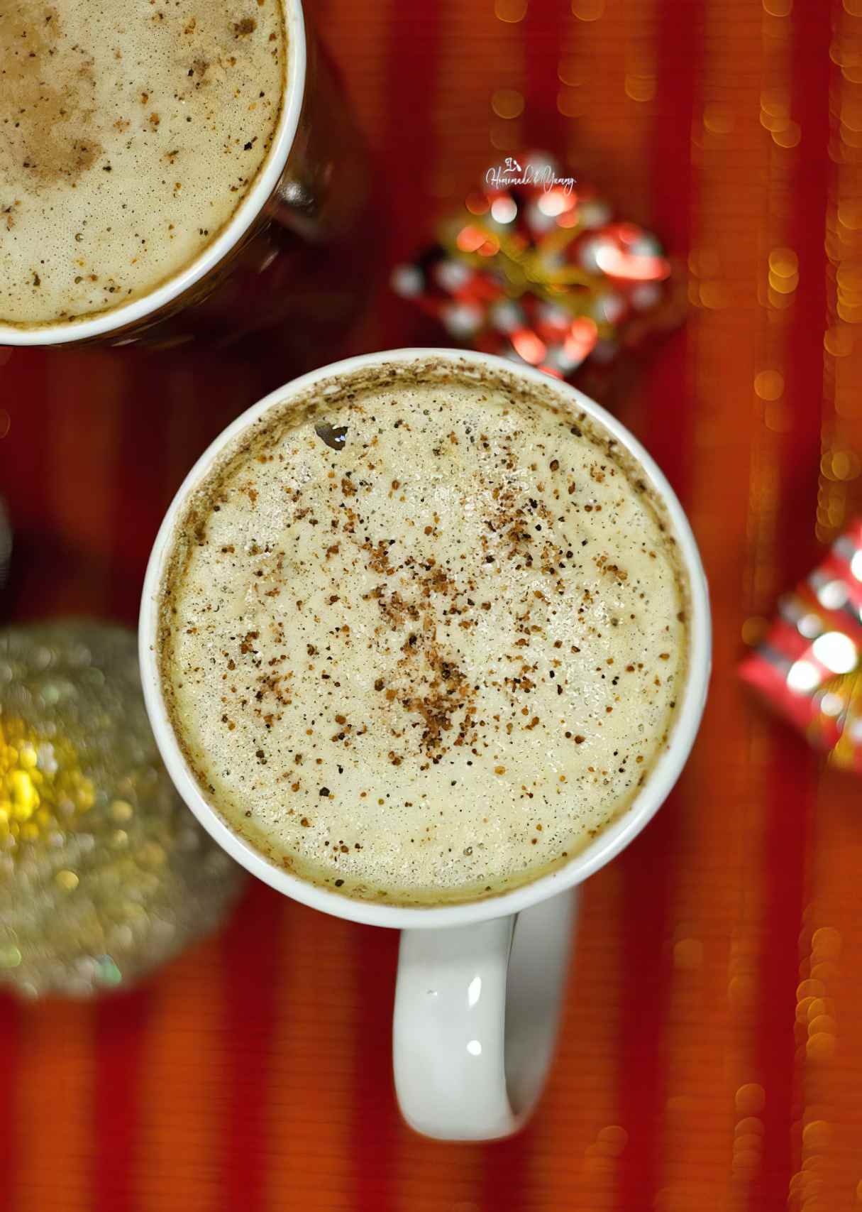 Homemade Rum & Eggnog Latte