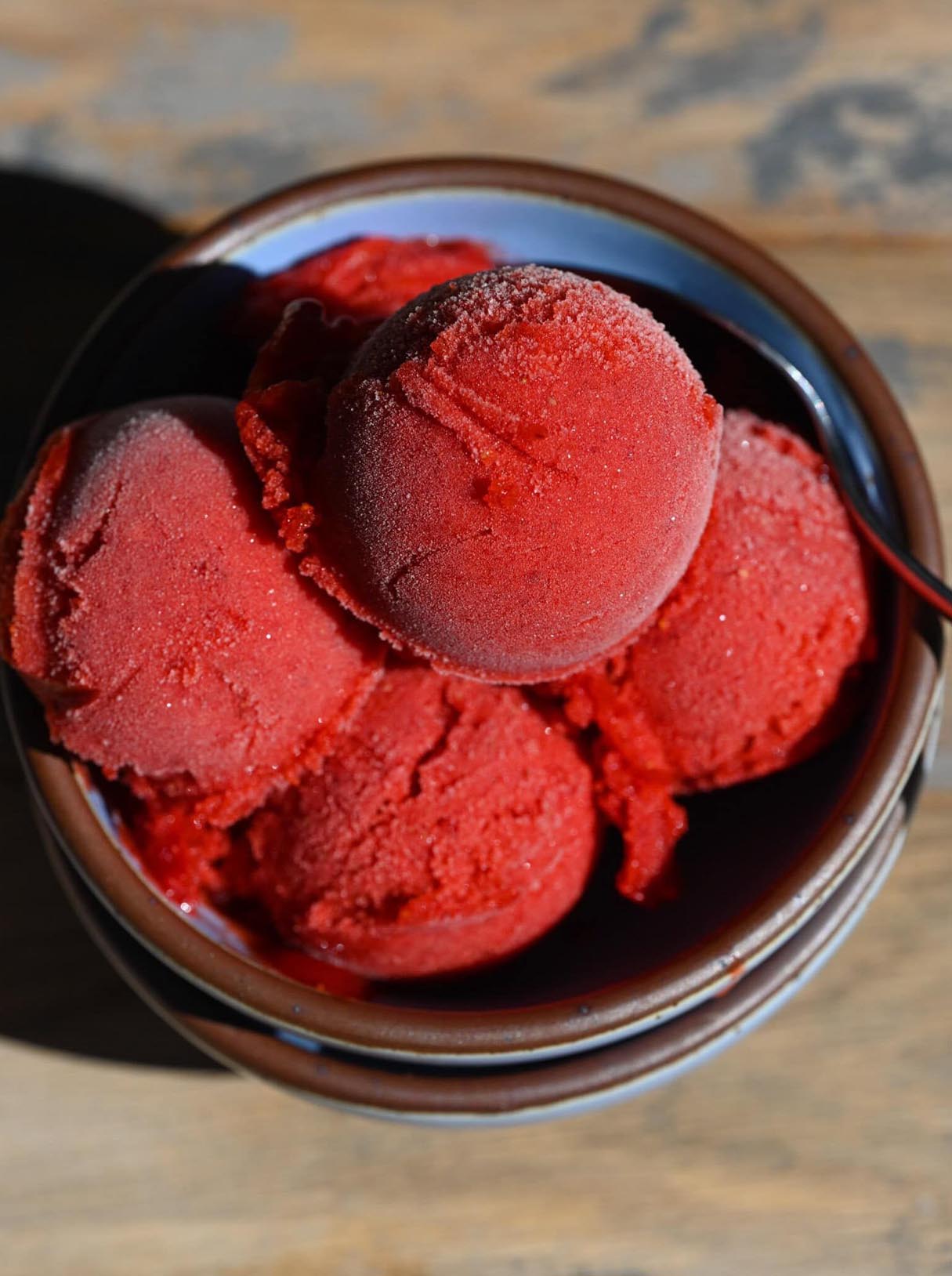 Strawberry and Goat Cheese Sherbet