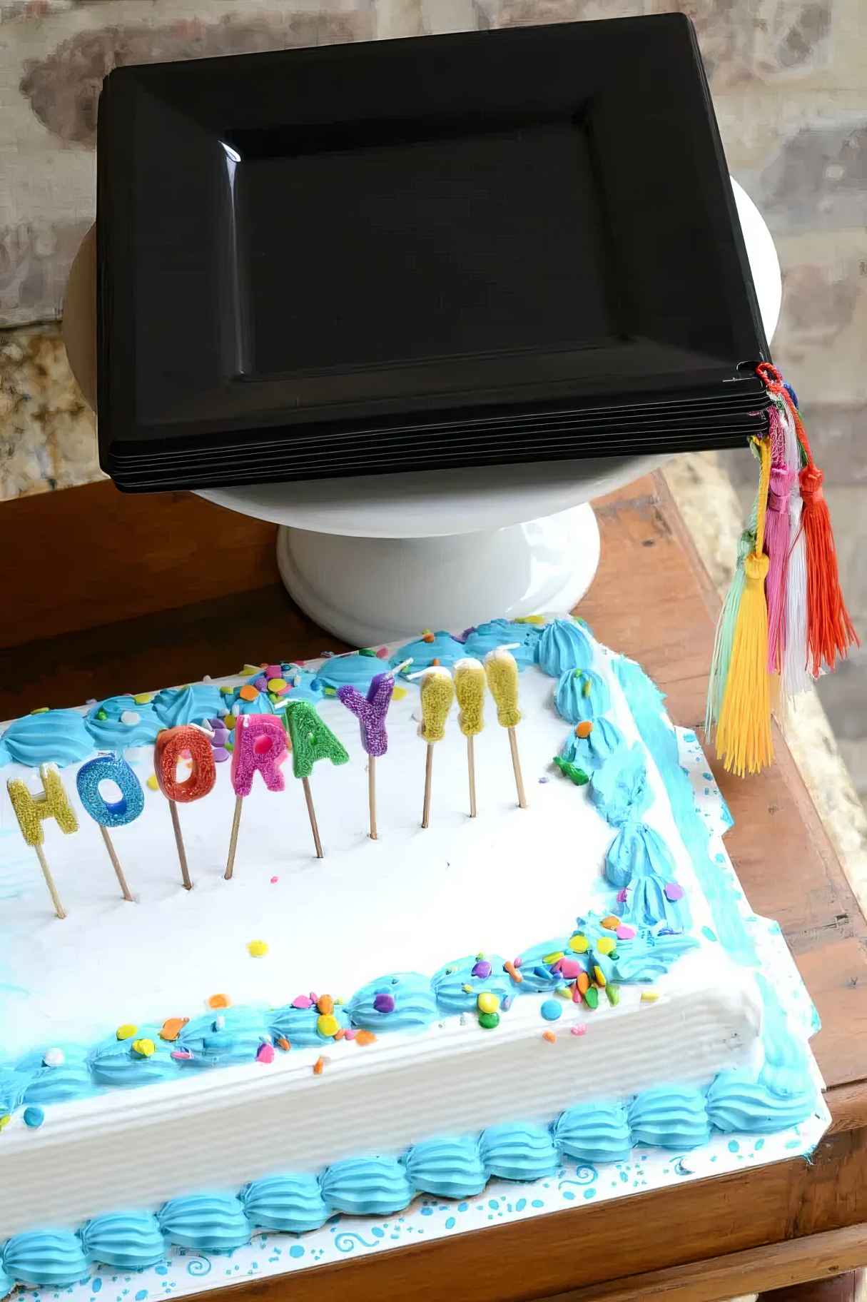 DIY Graduation Party Plates with Tassels